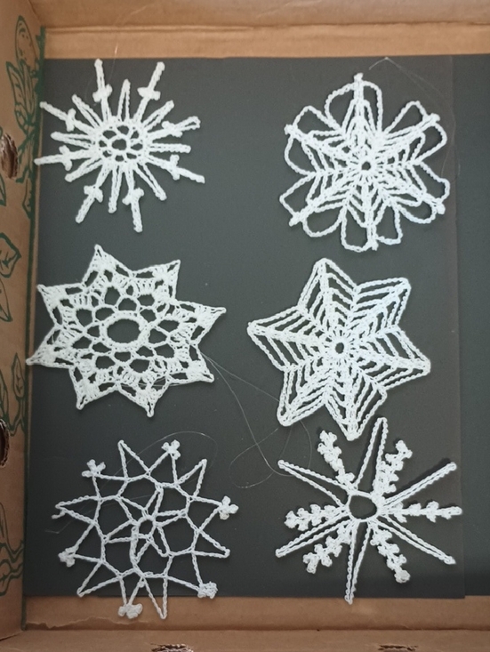 Hand Crafted Other - White Hand  Crochet Snowflake Christmas Tree Ornaments
